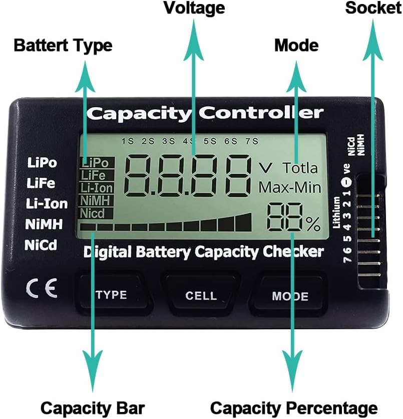 Digital Battery Capacity and V - Drone Battery Voltage Checker incelemesi ve fiyatı