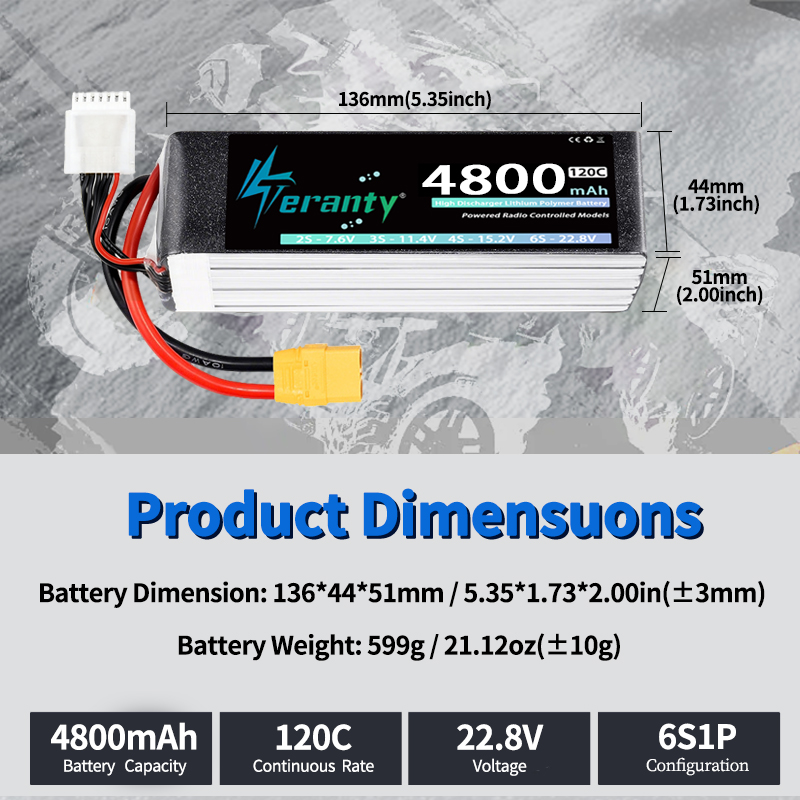 TERANTY 6S 4800mAh Lipo Batter - Drone Battery 6S incelemesi ve fiyatı