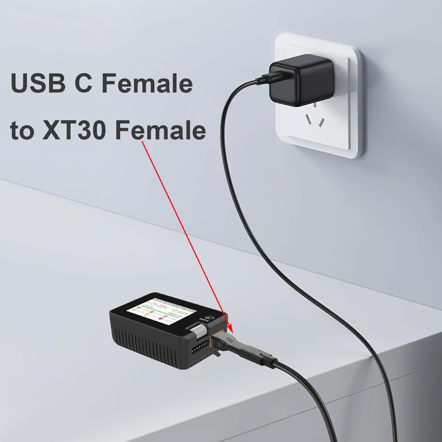 1pc USB Type C Female Input to - Drone Battery Connector incelemesi ve fiyatı