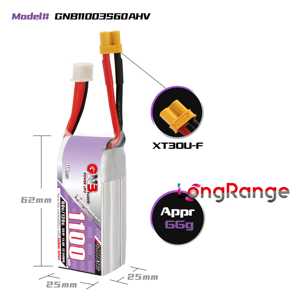 GNB 1100mAh 2S 3S 4S 6S 60C/12 - Drone Battery 6S incelemesi ve fiyatı