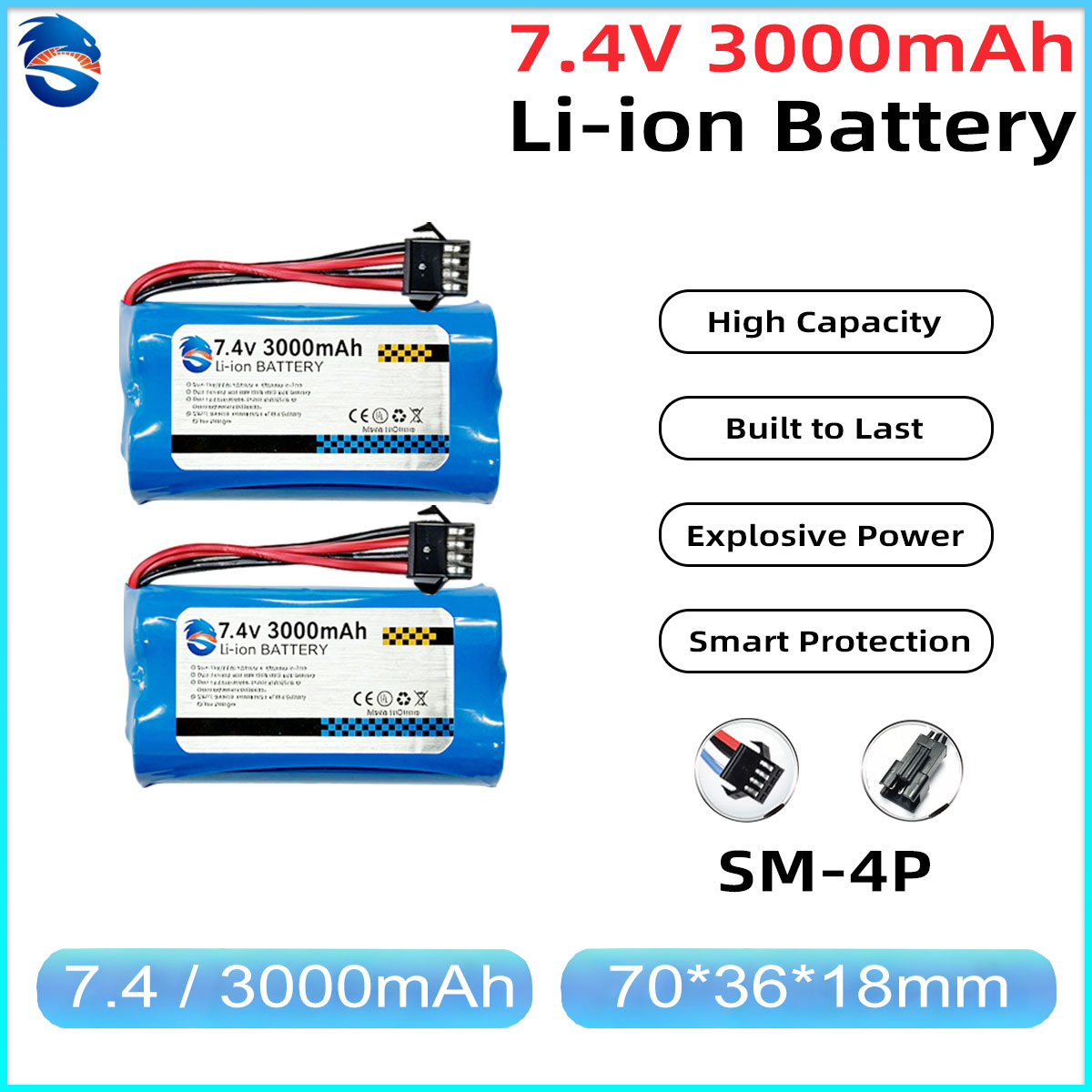 Skymaker 7.4V 3000mAh 2S Li-Io - Drone Battery Li-Ion incelemesi ve fiyatı